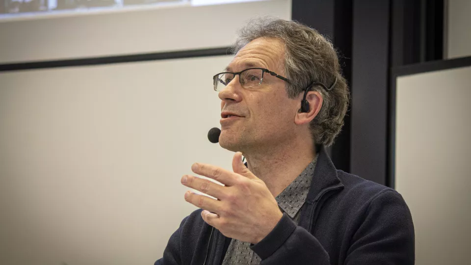 Christophe Jaffrelot speaking at the SASNET Annual Lecture 2023.