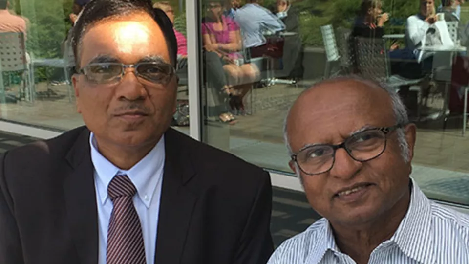 Professors J B Prajapati and Baboo Nair in Lund