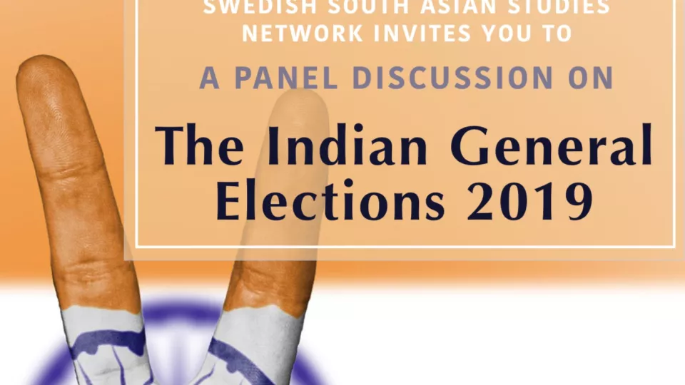 Poster for panel discussion on Indian General Elections