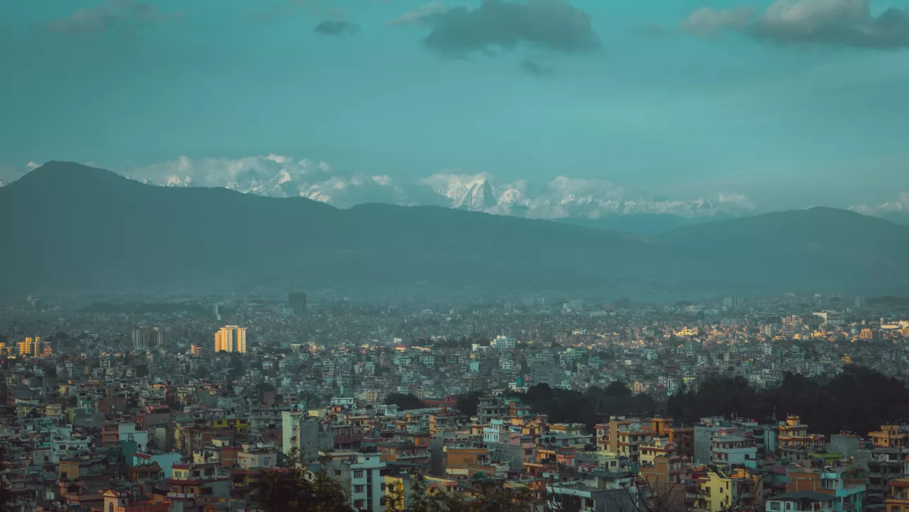 View over Kathmandu in Nepal